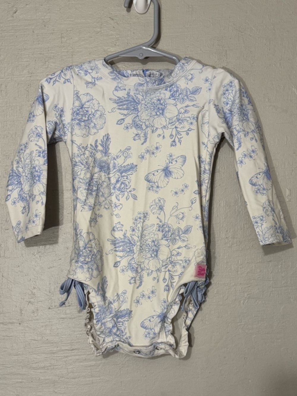 Ruffle Butts Floral Long Sleeve Swim Suit